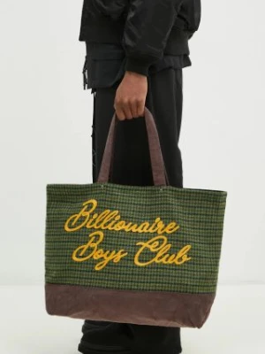 Billionaire Boys Club torba Script Check Tote Bag kolor zielony B24483