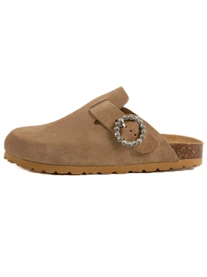 billowy Skórzane chodaki w kolorze brązowym rozmiar: 38