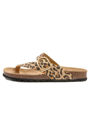 billowy Skórzane japonki w kolorze brązowo-beżowym rozmiar: 37