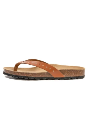 billowy Skórzane japonki w kolorze jasnobrązowym rozmiar: 40