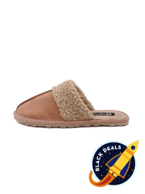 billowy Skórzane kapcie w kolorze jasnoróżowym rozmiar: 37