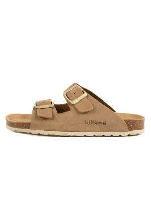 billowy Skórzane klapki w kolorze brązowym rozmiar: 41