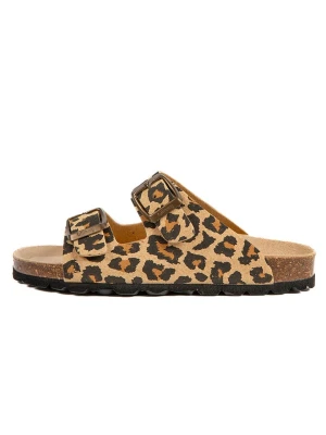 billowy Skórzane klapki w kolorze jasnobrązowym rozmiar: 35