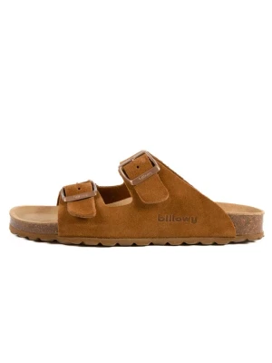 billowy Skórzane klapki w kolorze jasnobrązowym rozmiar: 41