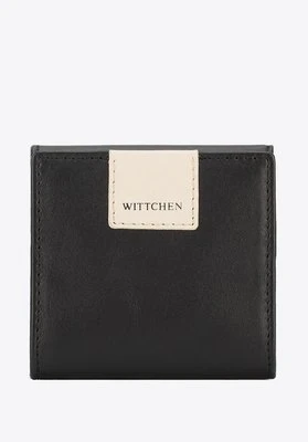 Bilonówka skórzana z naszywką z logo czarno-beżowa Wittchen