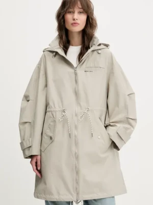 Bimba Y Lola parka damska kolor beżowy przejściowa 251BR0418.10001
