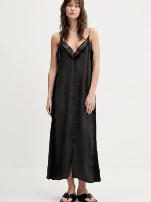 Bimba Y Lola sukienka kolor szary midi prosta 242BR9005.12035