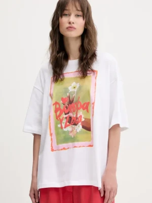 Bimba Y Lola t-shirt bawełniany damski kolor biały 251BR7402.10050