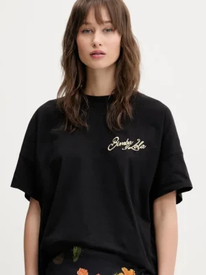 Bimba Y Lola t-shirt bawełniany damski kolor czarny 251BR7418.10000