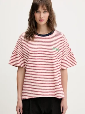 Bimba Y Lola t-shirt bawełniany damski kolor czerwony 251BR7426.10200