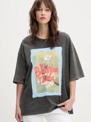 Bimba Y Lola t-shirt bawełniany damski kolor szary 251BR7402.10035
