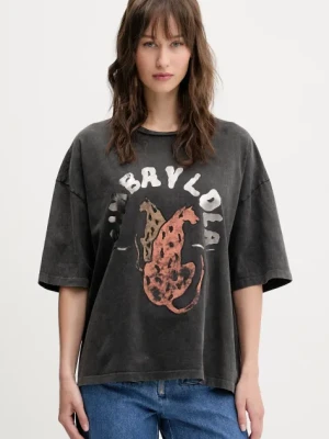 Bimba Y Lola t-shirt bawełniany damski kolor szary 251BR7404.10035