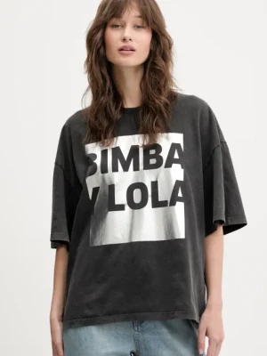 Bimba Y Lola t-shirt bawełniany damski kolor szary 251BR7434.10035
