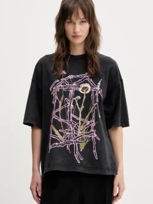 Bimba Y Lola t-shirt bawełniany damski kolor szary 251BR7440.10035