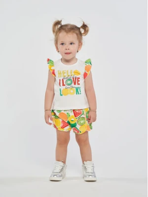 Birba Trybeyond Komplet bluzka i szorty sportowe 999 69011 00 D Biały Regular Fit