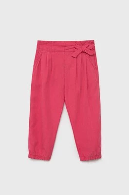 Birba&Trybeyond spodnie dziecięce kolor różowy gładkie
