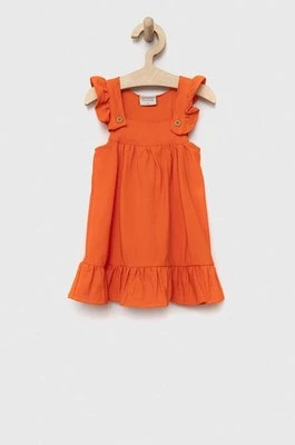 Birba&Trybeyond sukienka niemowlęca kolor pomarańczowy mini prosta