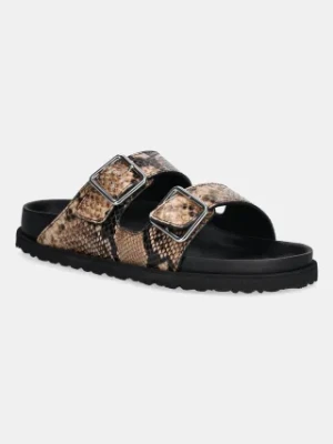 Birkenstock 1774 klapki skórzane Arizona EXQ LE damskie kolor beżowy 1030003