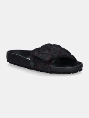 Birkenstock 1774 klapki Sylt Stone Washed Denim damskie kolor granatowy 1028713