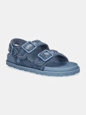 Birkenstock 1774 sandały Milano Stone Washed Denim damskie kolor niebieski 1028720