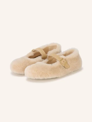 Birkenstock Baleriny W Stylu Mary Jane Santa Clarita beige