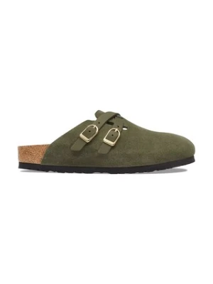Birkenstock Blair D-Buckle LEVE klapki mules damskie zamszowe