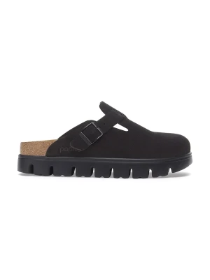 Birkenstock Boston Chunky LEVE klapki na platformie damskie zamszowe