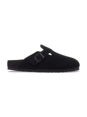 Birkenstock Boston EXQ LEVE klapki mules męskie zamszowe