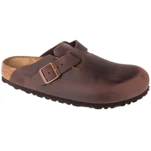 Birkenstock Boston Oiled Leather 860133, Unisex, Brązowe, klapki, nubuk, rozmiar: 36