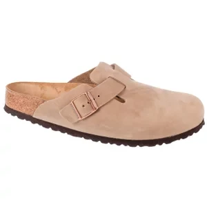 Birkenstock Boston Oiled Leather 960813, Unisex, Beżowe, klapki, nubuk, rozmiar: 37
