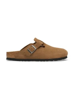 Birkenstock Boston Suede Leather klapki mules damskie zamszowe