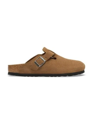 Birkenstock Boston Suede Leather klapki mules zamszowe