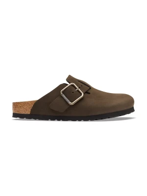 Birkenstock Boston WB LENB klapki mules damskie nubukowe