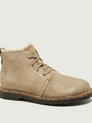 Birkenstock Botki Uppsala Mid Shearling | zamsz | z dodatkiem wełny | narrow fit beżowy