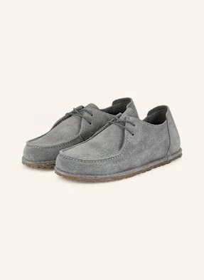 Birkenstock Botki Zamszowe Utti Lace grau