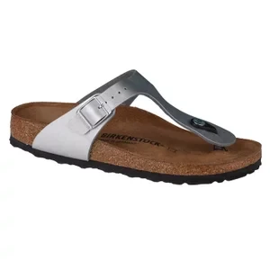 Birkenstock Gizeh BF 0043853, Damskie, Srebrne, japonki, Birko-Flor, rozmiar: 36