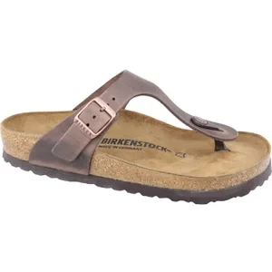 Birkenstock Gizeh NU Oiled 743831, Damskie, Brązowe, japonki, nubuk, rozmiar: 36