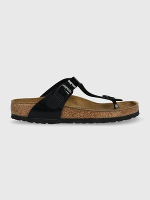 Birkenstock japonki Gizeh damskie kolor czarny na płaskim obcasie 43661