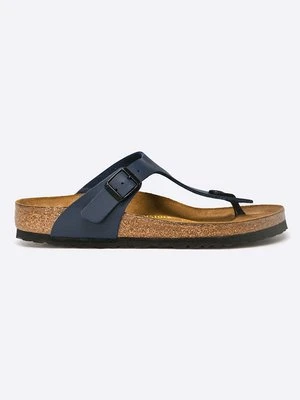 Birkenstock japonki Gizeh damskie kolor granatowy na płaskim obcasie 143621