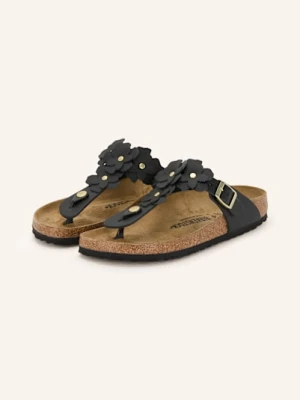 Birkenstock Japonki Gizeh Flowers Le schwarz