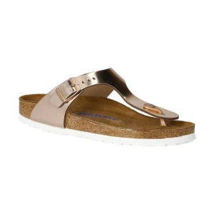 Birkenstock Japonki Gizeh NL | z dodatkiem skóry | narrow fit