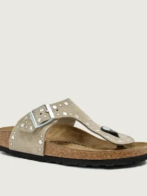Birkenstock Japonki Gizeh Rivet LEVE | narrow fit | zamsz