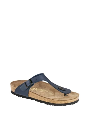 Birkenstock Skórzane japonki "Gizeh" w kolorze granatowym rozmiar: 38