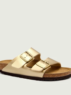 Birkenstock Klapki Arizona BF | z dodatkiem skóry | narrow fit złoty