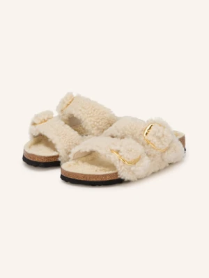 Birkenstock Klapki Arizona Big Buckle Fur beige