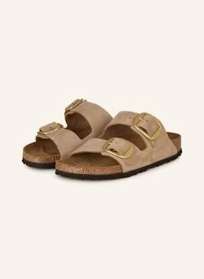 Birkenstock Klapki Arizona Big Buckle Lenb beige