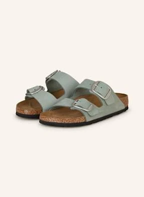 Birkenstock Klapki Arizona Big Buckle Lenb grau