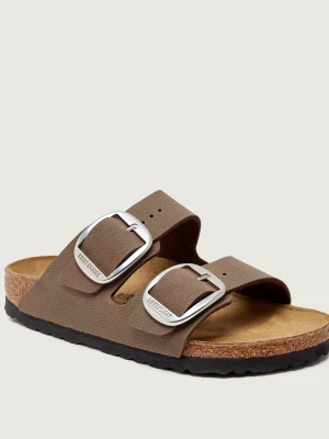 Birkenstock Klapki Arizona Big Buckle | narrow fit | z dodatkiem skóry brązowy