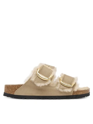 Birkenstock Klapki Arizona Big Buckle Shearling 1030384 Brązowy