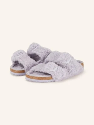 Birkenstock Klapki Arizona Big Buckle Shearling lila